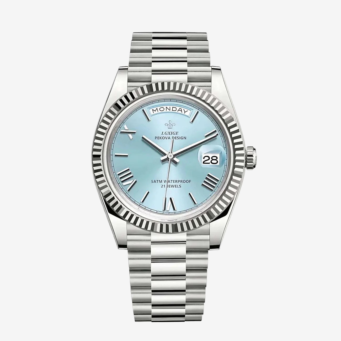 KYNOR DATE TIME - TURQUOISE SILVER