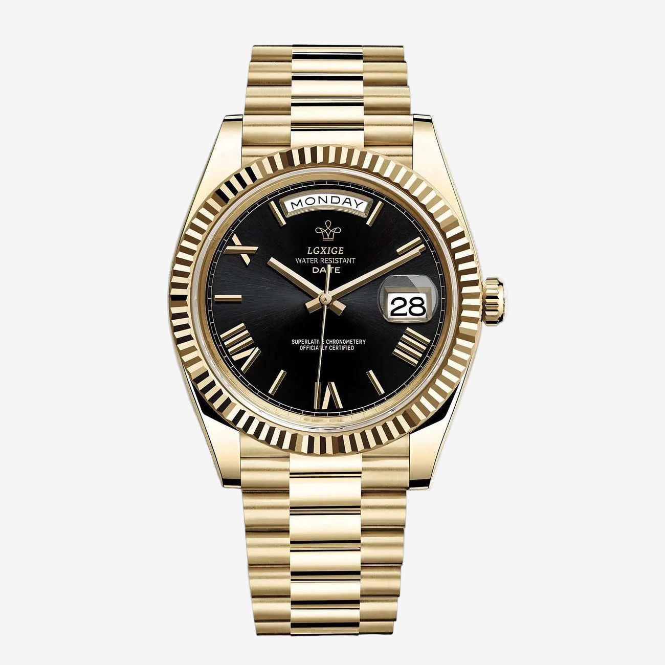 KYNOR DATE TIME - BLACK GOLD